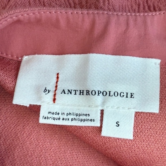 NEW Anthropologie Lace Up Back Flutter Top Coral Size Small - Picture 6 of 10